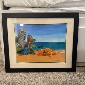 Tropical Beach Art with Black Frame